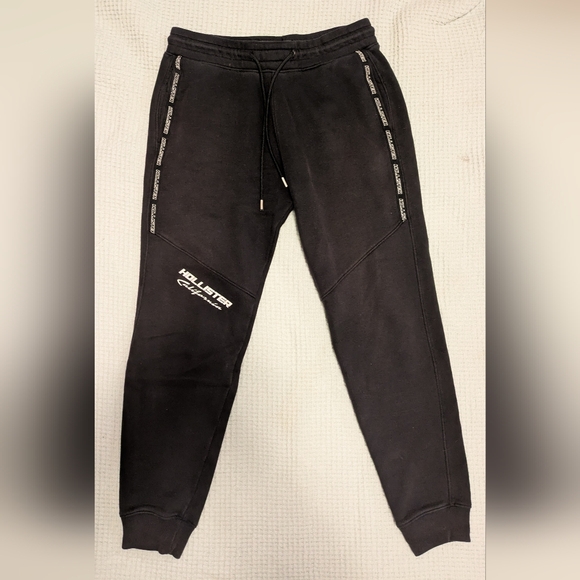 Hollister Black Jogger Sweatpants with Reflective Trim - Picture 2 of 5